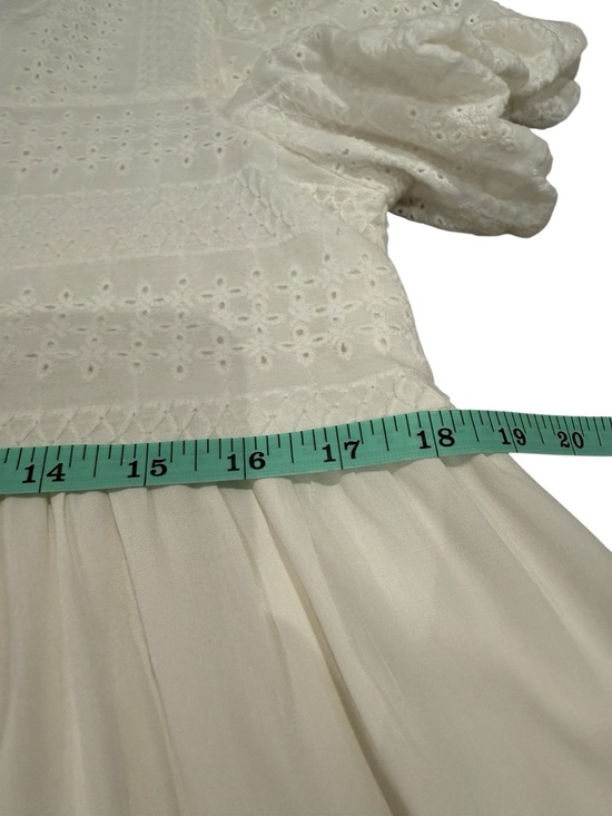 White Puff Sleeve Midi Dress - Picture 6 of 12